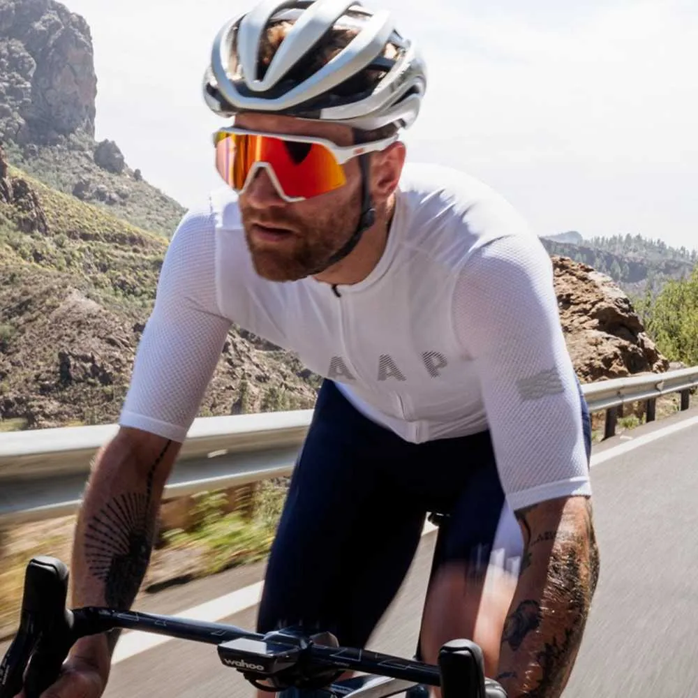 Solid color cycling jersey top