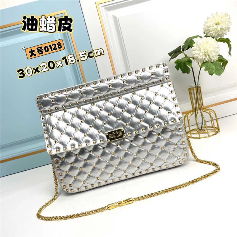 Valentinov Designer Sheepskin Handbag With Diamond Rivet Large