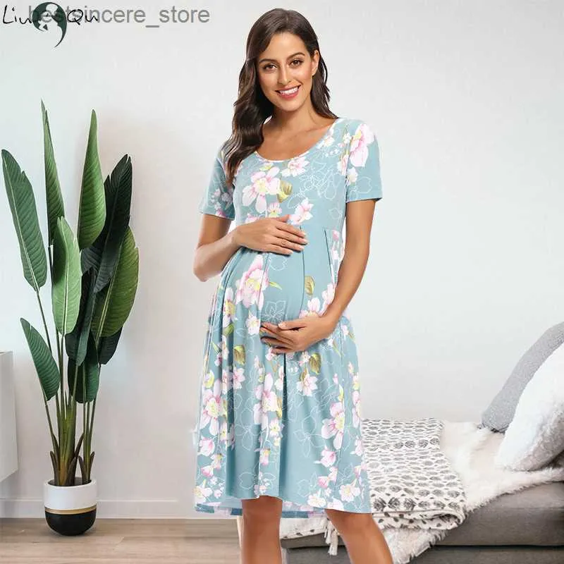 Maternity Dress For Baby Shower OUGES Womens 2025 Short Sleeve