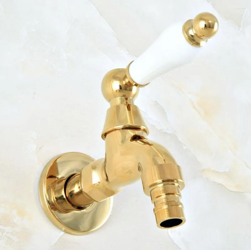Robinet mural salle de bain vadrouille robinet laiton doré simple