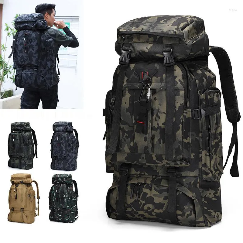 Backpack 80L Tactical Men's Outdoor Sports Waterproof Climbing Hiking Rucksack Camping Travel Bag Pack For Male Female Women