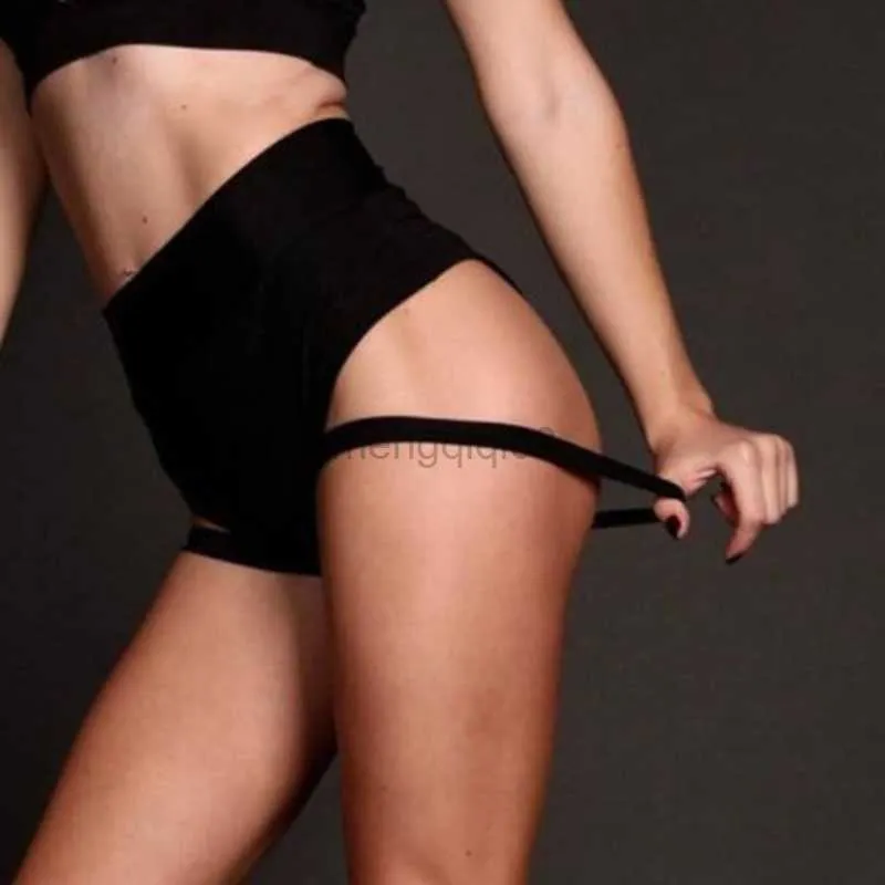 Kvinnors shorts svarta shorts rördans sommar fitness suspender design sexig kort kvinnlig träning prestanda kvinnor klubb kort y23
