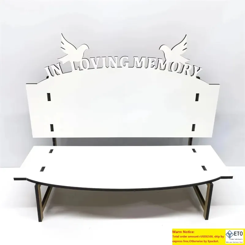 MDF Sublimation banc commémoratif maison Table objets décoratifs blanc Mini chaise Festival cadeau