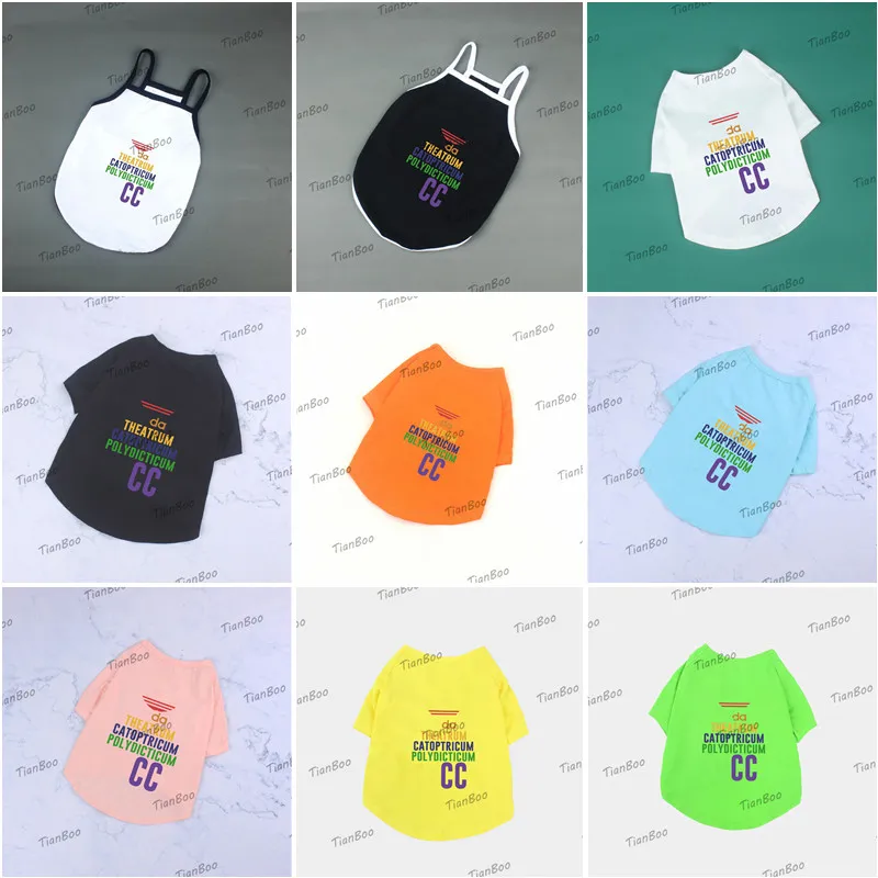 Luxury Pet T Shirt Dog Apparel Summer Letter Dogs Shirt Short Sleeves Teddy Cat Two Legs Wear For Middle Small Dogs Clothes