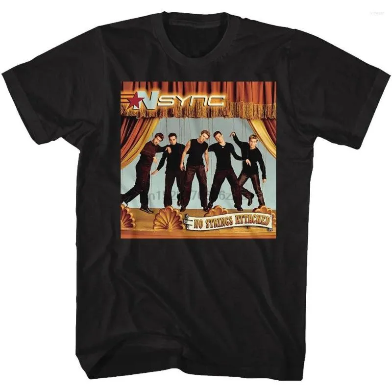 T-shirts pour hommes American Classics NSYNC No Strings Black Adult T-Shirt Tee(2)