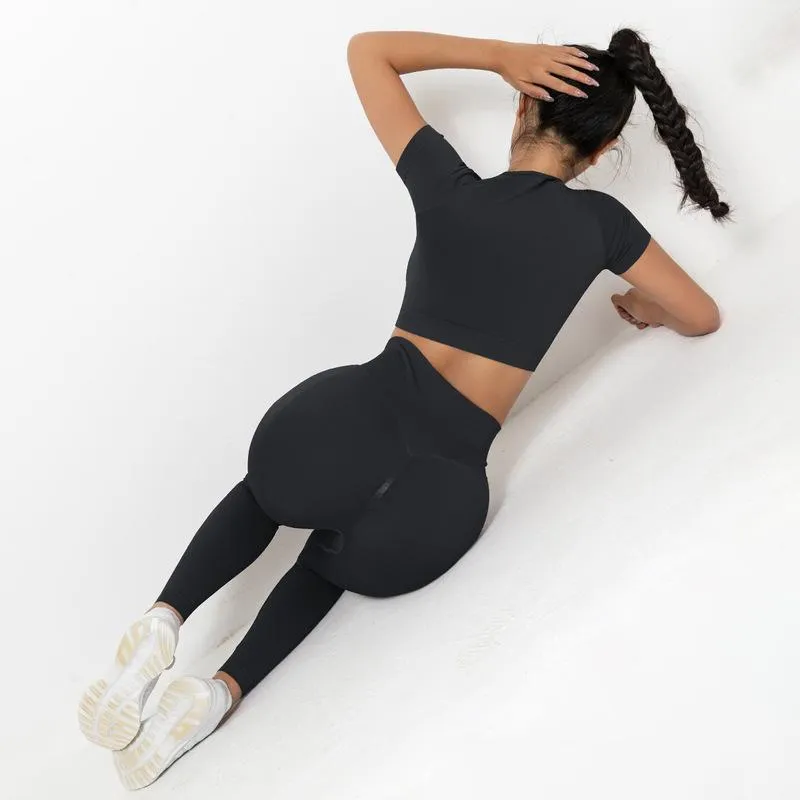 Cropped Body-Shaping Yoga Leggings