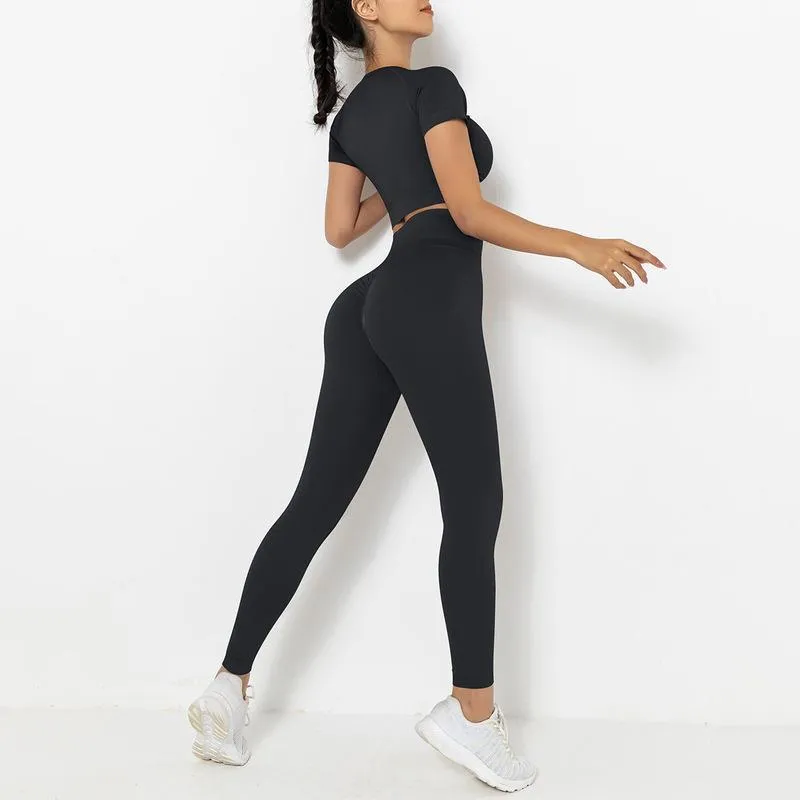 Quick Dry Seamless Knitted Yoga Black Seamless Leggings And Leeks For Body  Shaping And Hip Lifting Ideal For Sports And Gym Workouts From  Olcheeyogagirls, $21.1