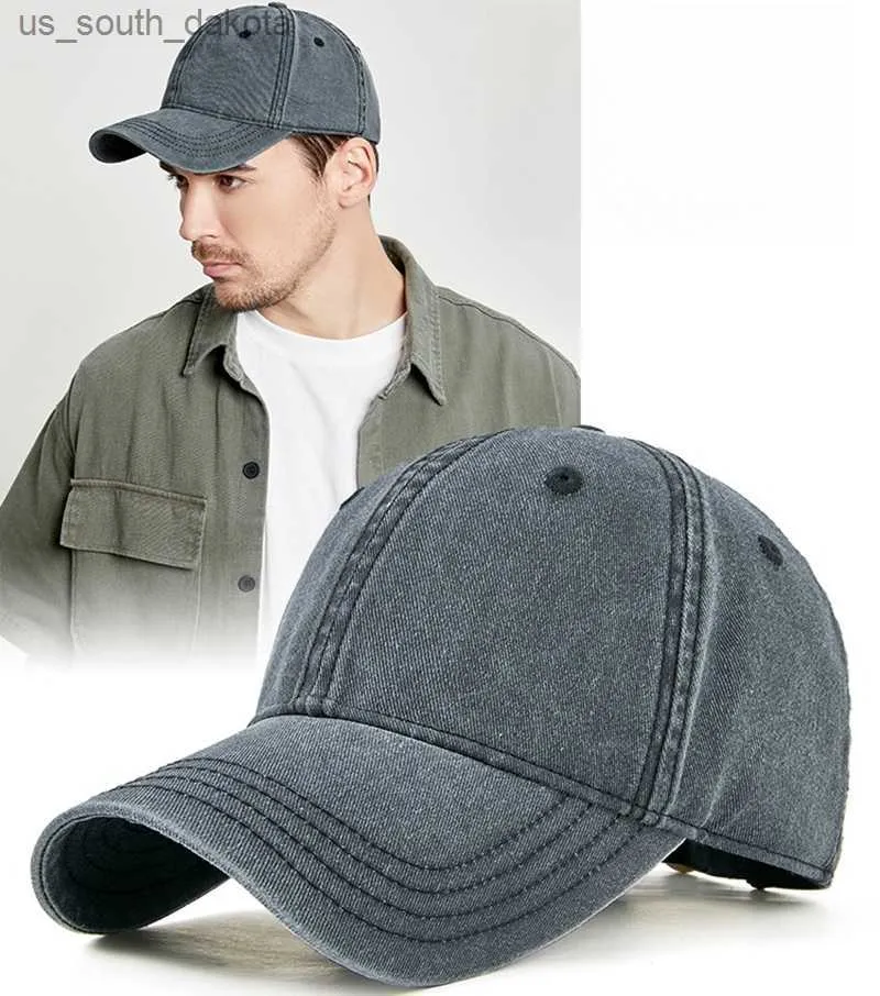 Gorras de béisbol de algodón para hombre, gorra de béisbol de talla grande para mujer, gorras de sol de talla grande para hombre, gorra Snapback informal para papá, sombreros deportivos grandes de 55-59cm 60-65cm L230523