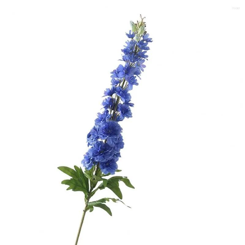 Decorative Flowers 1Pc Beautiful Artificial Flower Faux Silk Delphinium Natural Home Decor DIY False