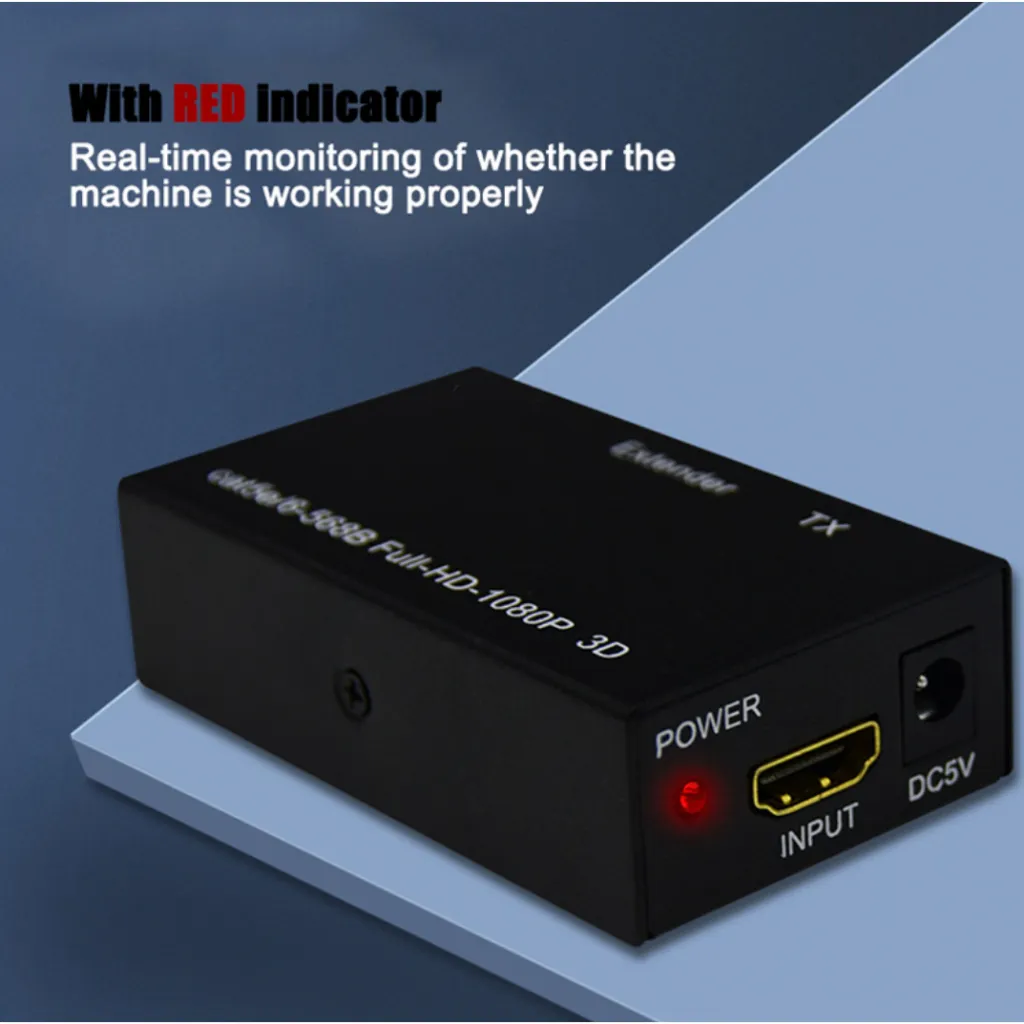 1080p FHD HDMI Compatible para RJ45 60m Extensor divisor receptor de remitente sobre Ethernet Cat 5e/6 para TV PC Laptop HDTV
