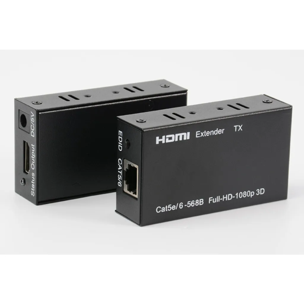 1080P FHD HDMI-compatible to RJ45 60M Extender Splitter Sender Receiver Over Ethernet CAT 5E/6 for TV PC Laptop HDTV