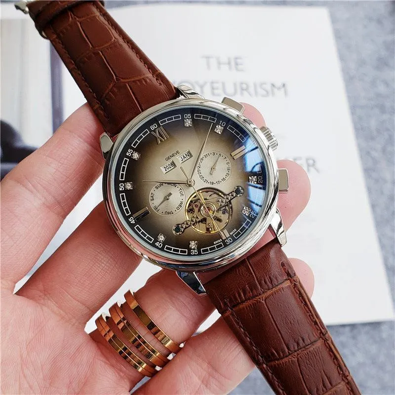 Designer AAA Mens Watches Fashion Watch man Automatic mechanical movement business Tourbillon wrist Watch Luminous women Wristwatches High quality leather strap