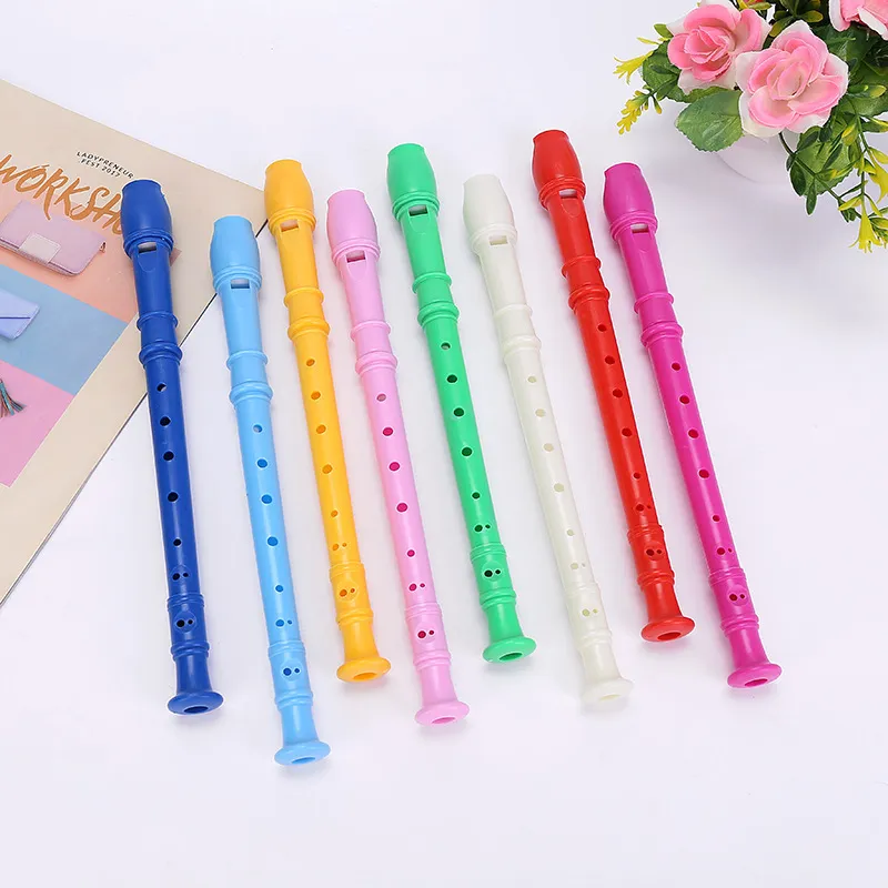 8 Holes Plastic Recorder Long Flute Woodwind Instrument Colorful Kids Gift Flute for Clarinet Beginner Flute Woodwind