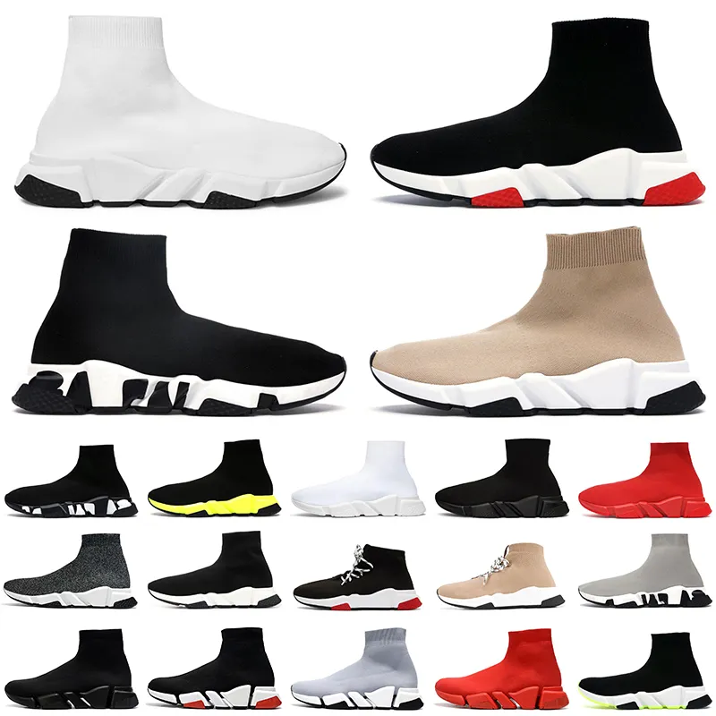Designer Sokken Casual Schoenen Platform Dames Heren Snelheid 2.0 1.0 Trainer Zwart Wit runner sneakers Veterschoenen Luxe sokschoenlaarzen