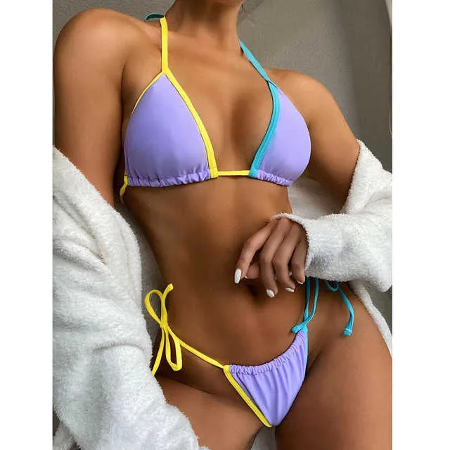Sexy Print String Bikini Swimwear Sets For Women G Cup Swimsuit