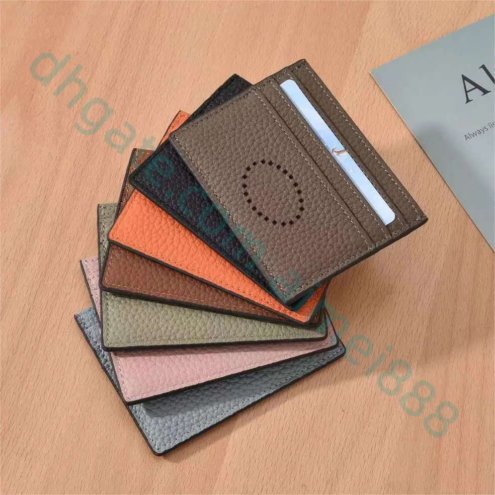 Designer Card Holder Wallet Case Purse Quality Pouch Genuine Leather Womens Purses Key Ring Credit Coin Clutch Mini Bags Original box