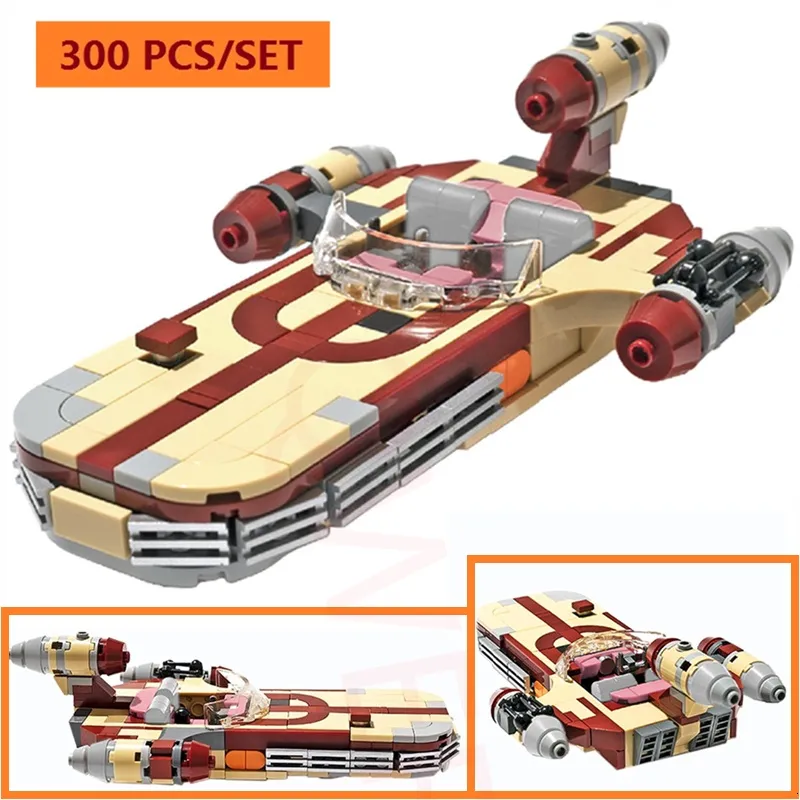 Blocks Luke's X-34 Space Series Soro Suub Landspeeder Fighter MOC-41385 Building Blocks Bricks A Airship Kids for Toys Christmas Gifts 230523