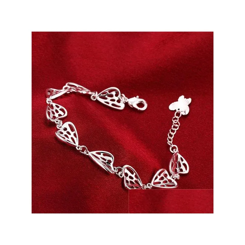 Charm Bracelets Top Sale Eccentric 925 Sier 8Inchs Gssb363 Womens Sterling Plated Jewelry Bracelet Drop Delivery Dhrsh