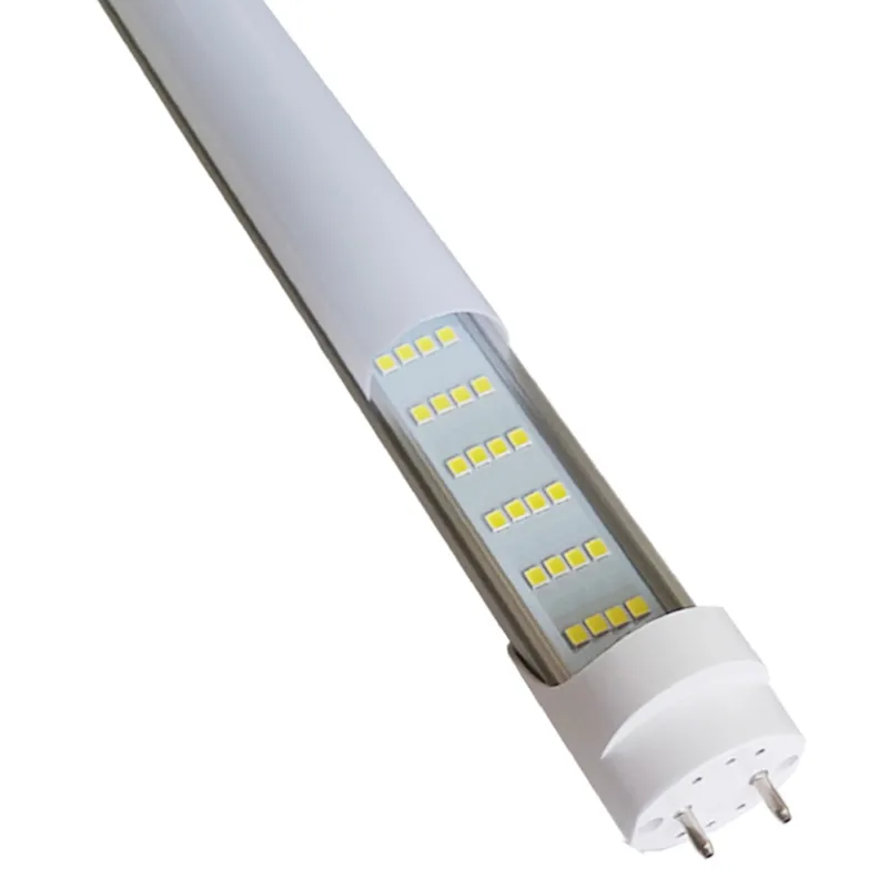 4FT LED Tube Light Bulbs 48" G13 72W 6000K Cool White AC85-285V Fluorescent Replacement Dual-end Powered Ballast Bypass Fixture Frosted Milky Cover 110V 277V usalight