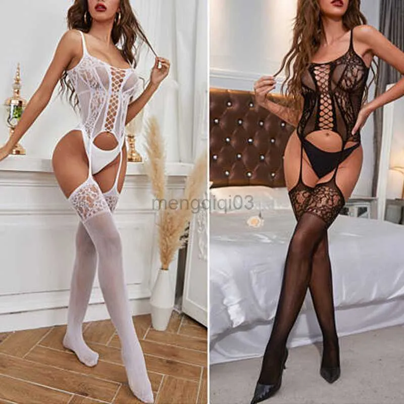 Çorap Çorap Kadınlar Bodysuit Lingerie Açık kasık vücuttaş seksi kadın iç çamaşırı taytlar Nightweark fishnet iç çamaşırı sissy comewe y23