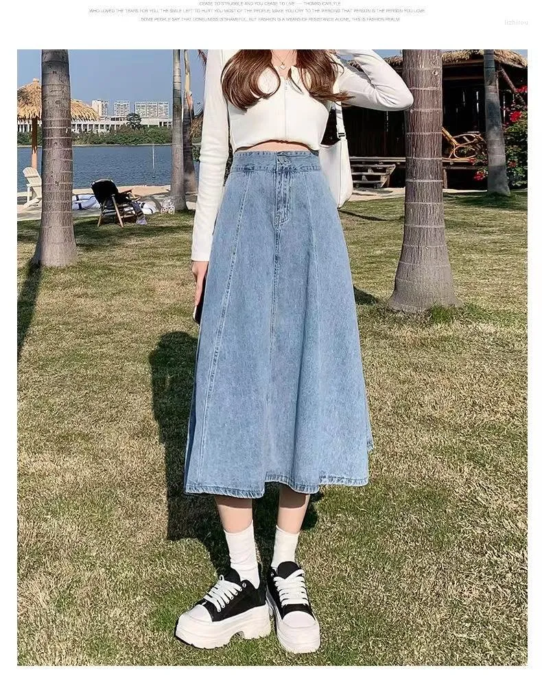 Plus size long denim skirts 6xl online