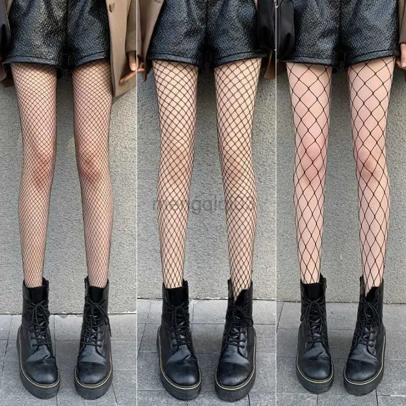 Çoraplar Çorap Sıcak Satış Yaz Lolita Fishnet Vücut Çorapları Balık Net Külotlu Köpek Kabuğu Naylon Tayt iç çamaşırı Cilt JK Fishnet Bel Hosiery Y23