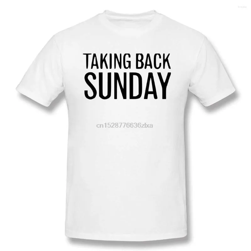 T-shirt da uomo ManTee Taking Back Sunday Band Logo Cool T-shirt a maniche corte bianca
