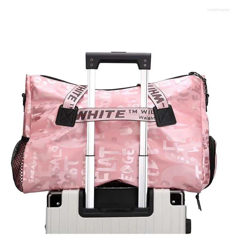 Designer duffel bags grande capacidade saco de esportes com sapatos lazer ao ar livre viagem cabine bagagem designer bolsa tote para mulher