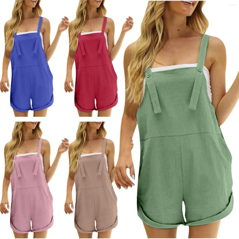 Women's Shorts Cotton And Linen 1 Piece Braces Knit Jumpsuits For Women Formal Pant Suits Evening Wear Homecoming