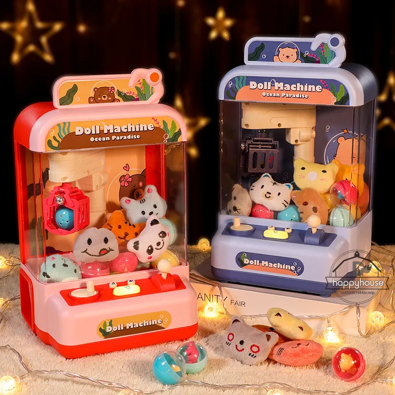 Mini Machine à griffes pour enfants jeu d'arcade électronique jouets d'intérieur avec musique lumière bonbons prix distributeur jeu jouets pour filles garçons