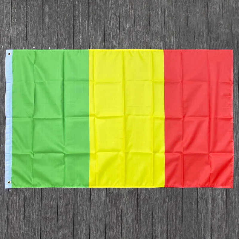 Баннерные флаги xvggdg 90x150cm Mali Flag 3x5 футов супер -поли футбола.