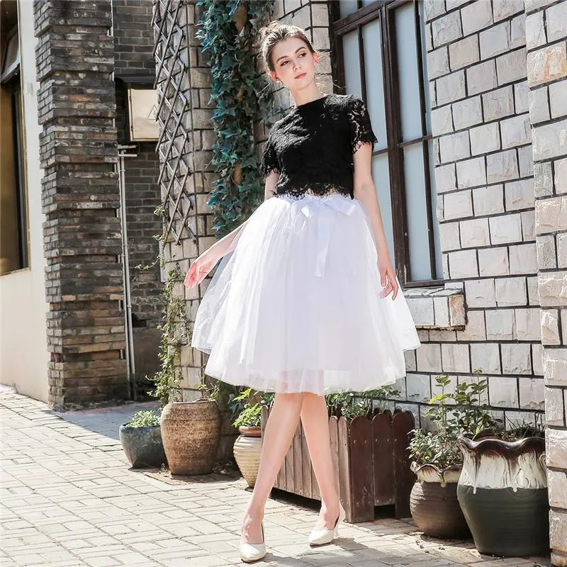 Mesh skirt knee clearance length