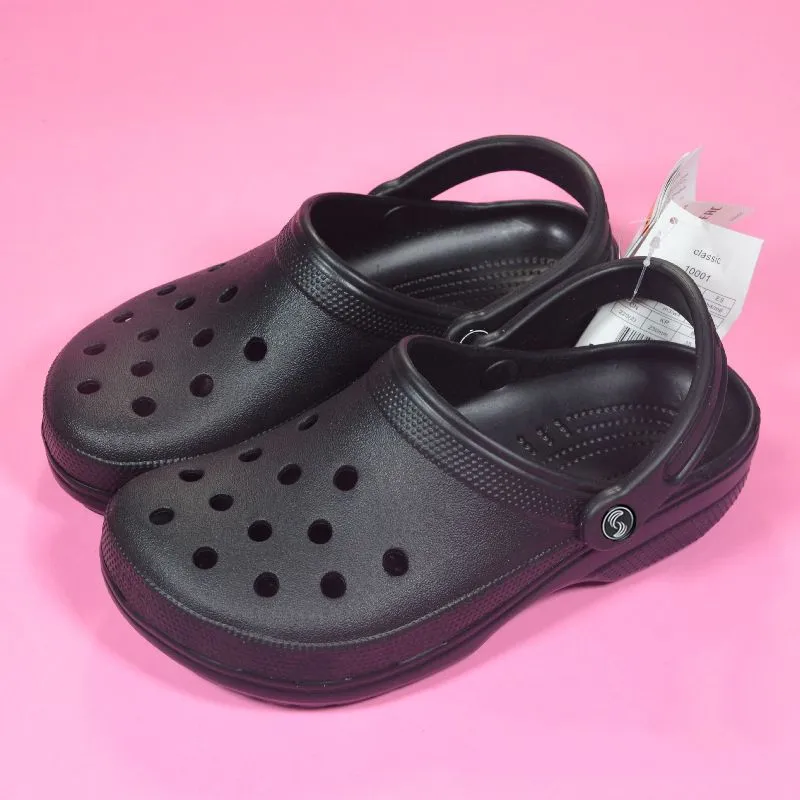 Waterproof Slides Sandals Croc Design Black White Perfect For