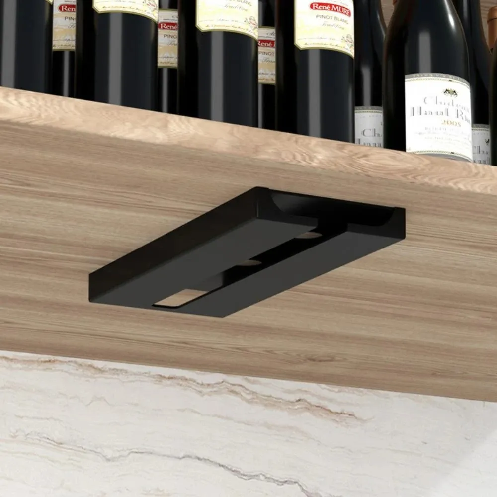  Soporte para copas de vino de acero inoxidable, estante para  copas de vino, estante de almacenamiento para debajo del gabinete, soporte  creativo para colgar copas de vino, soporte para vidrio de