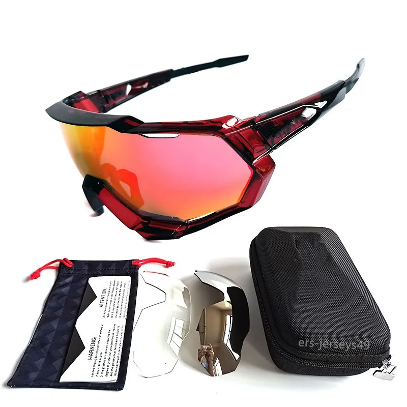 2023 original Polarized Cycling Eyewear 100 Men Bike Glasses Bicycle Sports 3 Lens Outdoor Windroof Sunglasses MTB Goggles Fishing Running Women Glasses Women