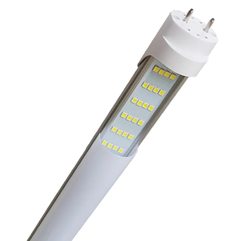 Tube LED T8 de 1,2 m de remplacement 6500 K G13 72 W 4 rangées blanc froid (ballast de dérivation) équivalent 150 W, 7200 lumens, couverture laiteuse givrée alimentée à deux extrémités AC 85-277 V crestech168