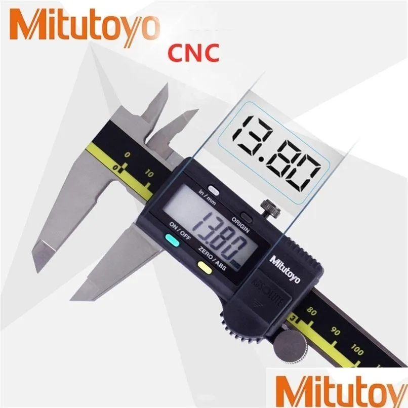 Vernier Calipers Mitutoyo Cnc Caliper Lcd Digital S 6Inch 150 200 300Mm 50019630 Electronic Measuring Stainless Steel 210922 Drop De Dh48H
