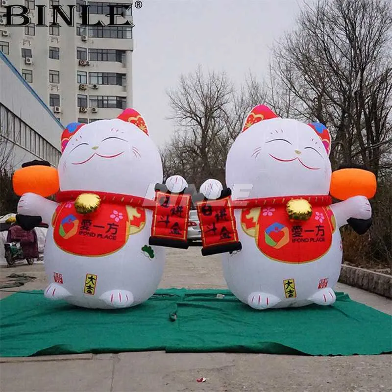 Most popular attractive store decoration  inflatable lucky cat inflatable fortune cat advertising mascot for sale