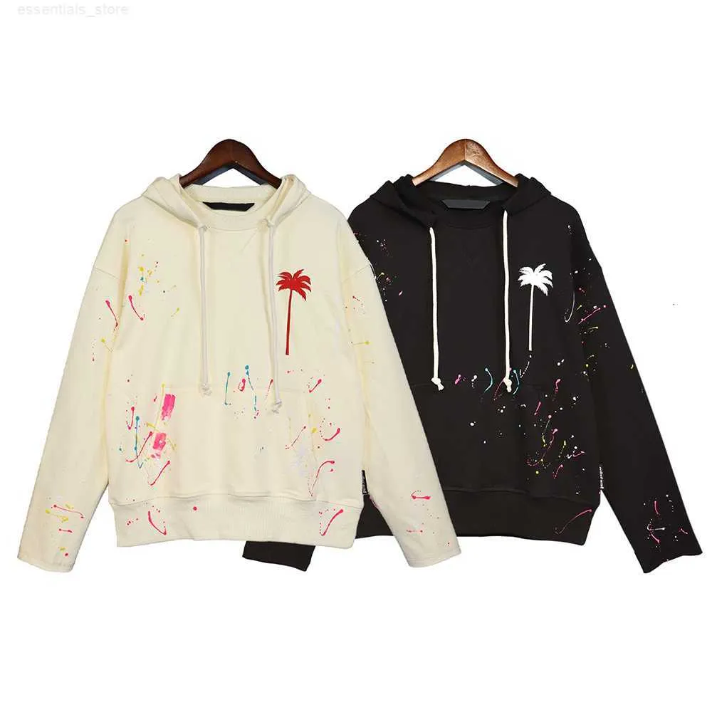 Sıcak Satış Erkek Hoodies Mens Hoodies Tasarımcısı Hoodie Çizilmiş Doodle Mürekkep Sıçrama Angel Sweatshirt Bronzing Mektup Sweaters Hoodys Palms