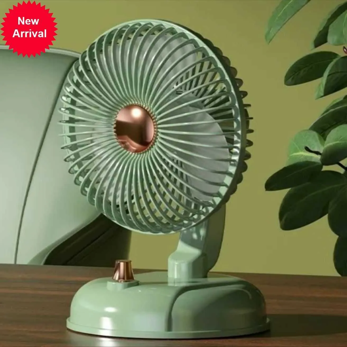 Oscillating Fan Compact Portable Oscillating Fan - Rechargeable USB-C Mini Fan with Adjustable ...