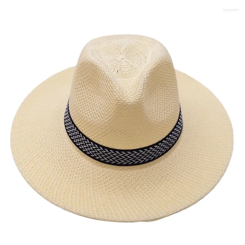 Шляпа с широкими краями Sunshade Summer Beach Beach Cowboy Ranch Mesh Strape State с ветряной веревкой на открытом воздухе в бассейне Park x4yc