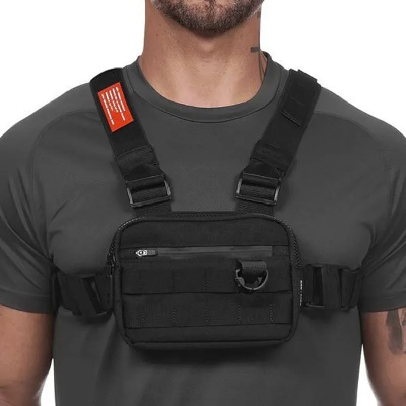 Pocket Chest Front Pack Pouch Vest Rig Carry Waist Bag Outdoor Tactical ...
