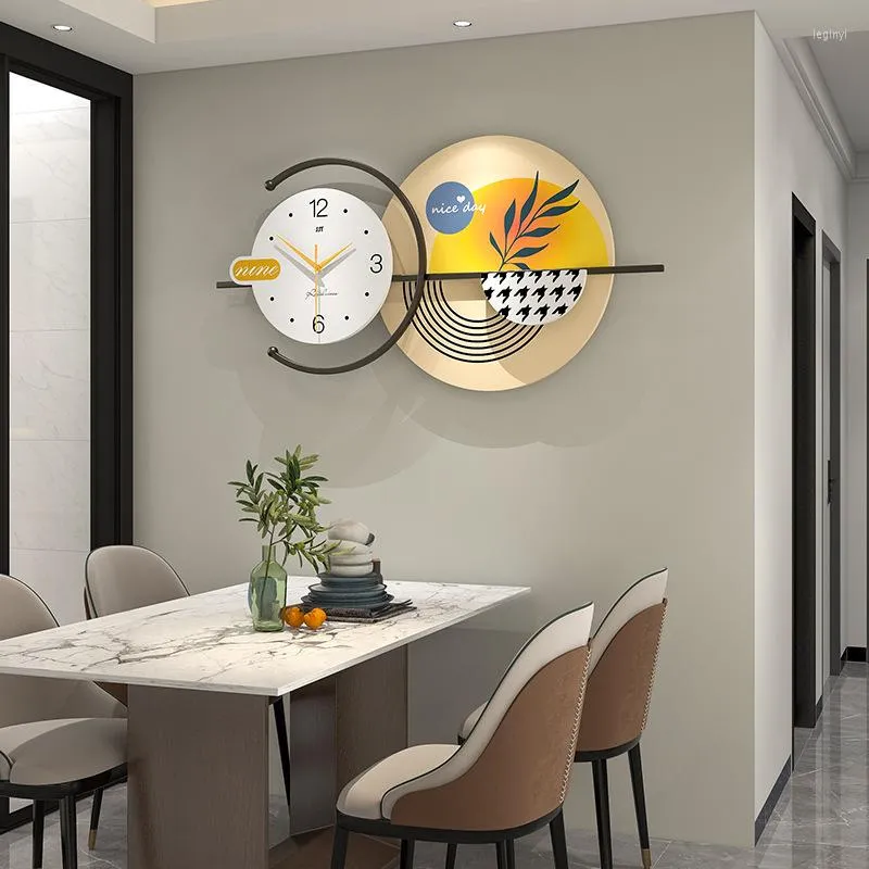 Wandklokken Iron Art Creatieve woonkamer Decoratieve stille vegen klokronde ring tak blad mooie dag hoge dichtheid kiezerplaat