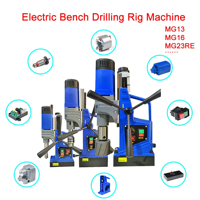 Magnetische Kernbohrmaschine MG13 MG16 MG23RE Ringschneider Magnetische Bohrmaschine 1500 Watt 2000 Watt Elektrische Tischbohrmaschine