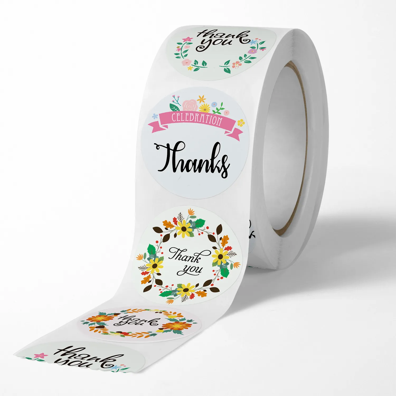 500Pcs/Roll DIY Round Thank You Scrapbooking Stickers Stationery