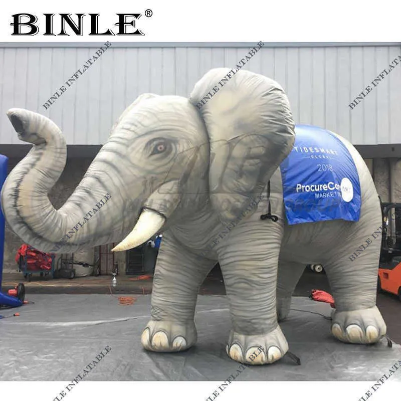 Personnalisé beau gris gonflable éléphant dessin animé ballon créatif grand animal mascotte enfants jouer décoration de fête