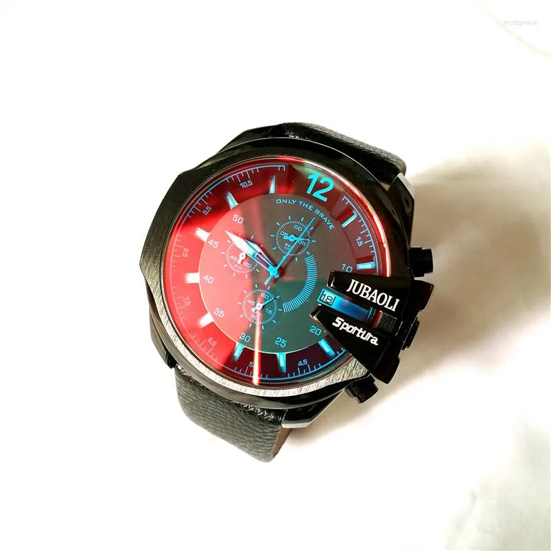Armbandsur Sport Chronograph Mens Watches Top Brand Quartz Risfärgning Glas Business Creative Watch Male Gift DZ Style Relogio