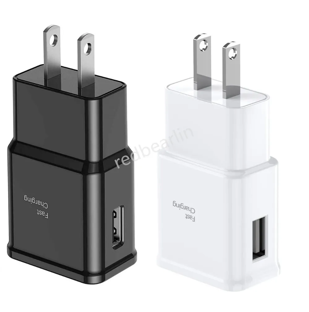 Snabb laddning av USB -väggladdare Full 5V 2A -adapter US EU -kontakt för Samsung Galaxy S20 S10 S9 S8 S6 Obs 10 S23 S22 Utral