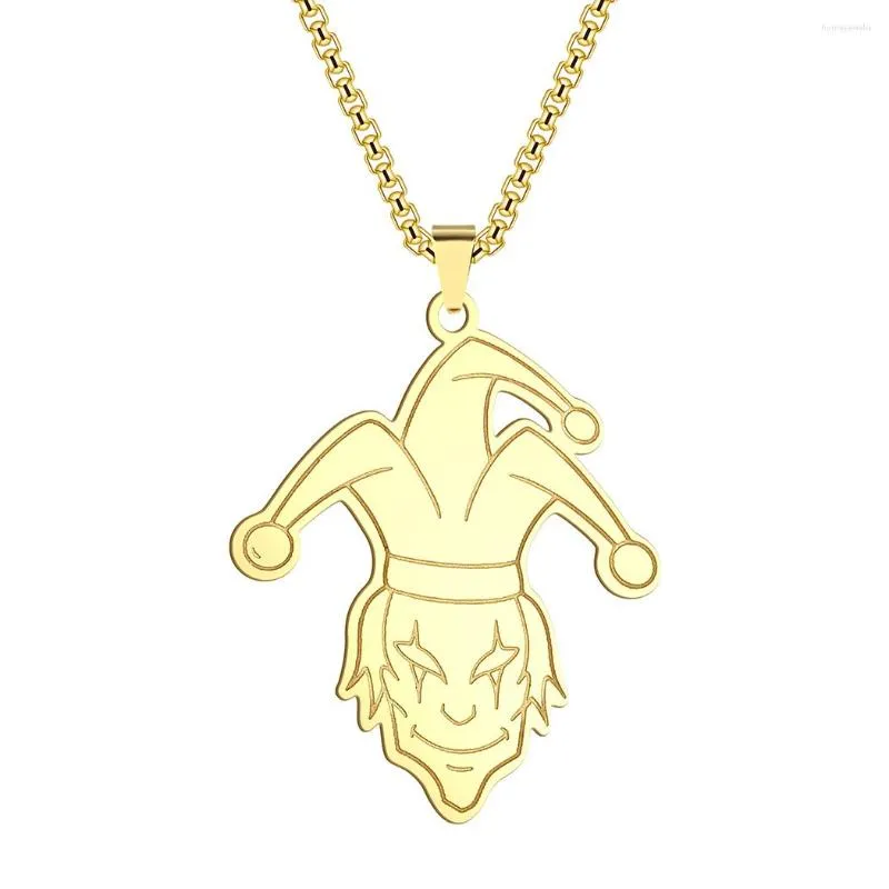 Pendentif Colliers Gothique Joker Collier Bijoux Pour Hommes Et Femmes Charme Fête D'halloween