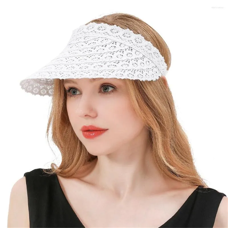 Cappelli a tesa larga 2023 Cappello in pizzo alla moda con cappuccio di protezione UV per donna Parasole da viaggio regolabile da spiaggia estivo da principessa B93685